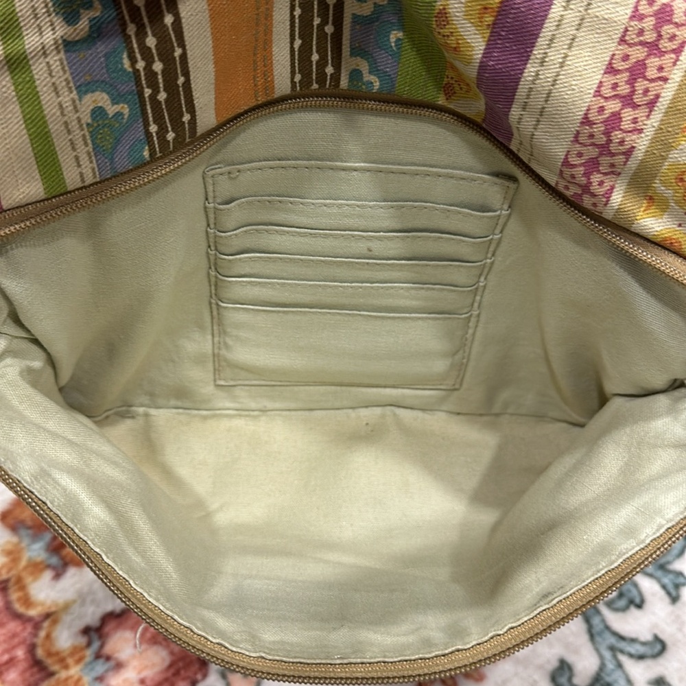 Fossil, Multicolored Striped Canvas Messenger - image 3